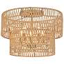 Bungalow Heaven 20"W Soft Brass Papyrus Rope Ceiling Light