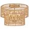 Bungalow Heaven 20"W Soft Brass Papyrus Rope Ceiling Light