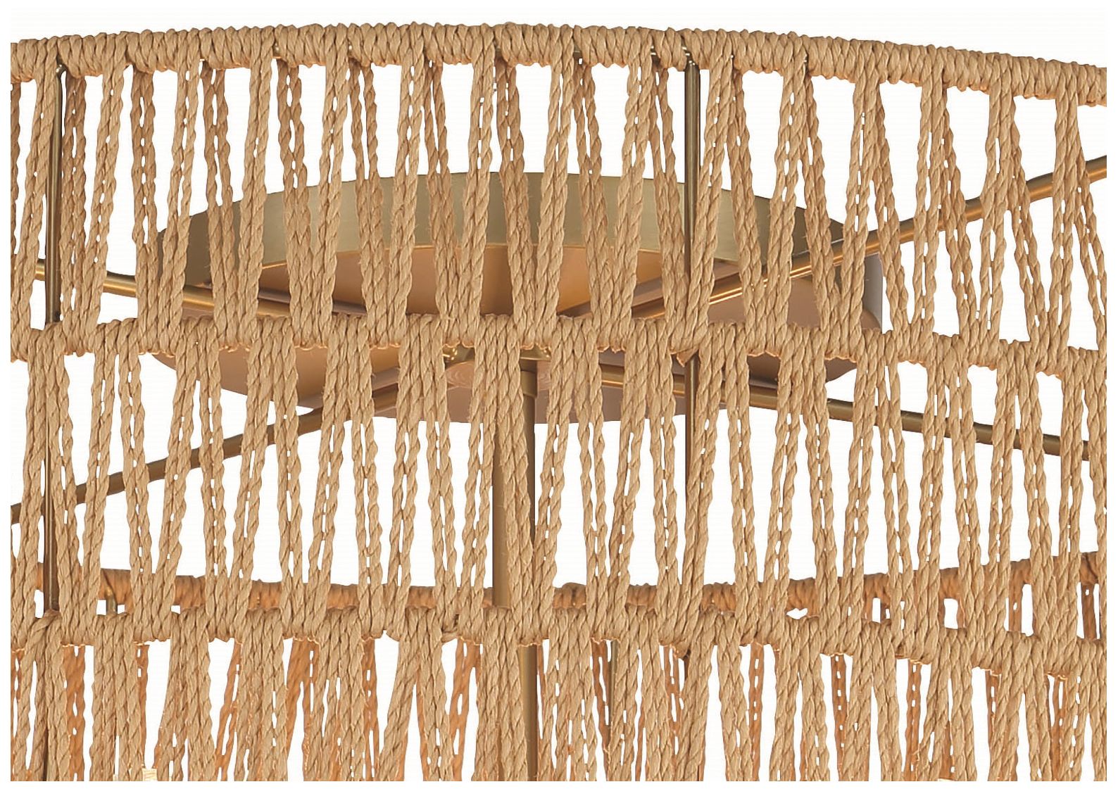 Bungalow Heaven 26" Wide Soft Brass 5-Light Ceiling Light