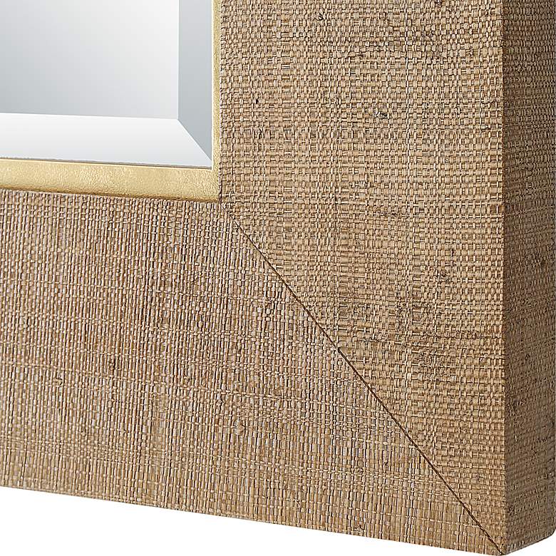 Image 5 Bungalow Natural Grass Cloth 32" x 44" Wall Mirror more views
