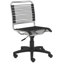 Bungie Low Back Black and Aluminum Adjustable Office Chair