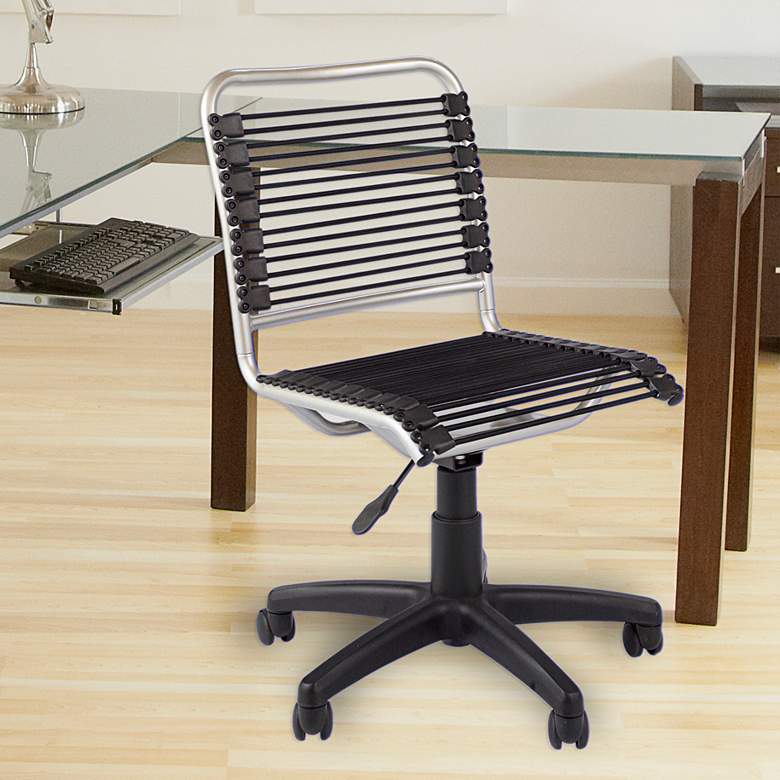 Image 2 Bungie Low Back Black and Aluminum Adjustable Office Chair