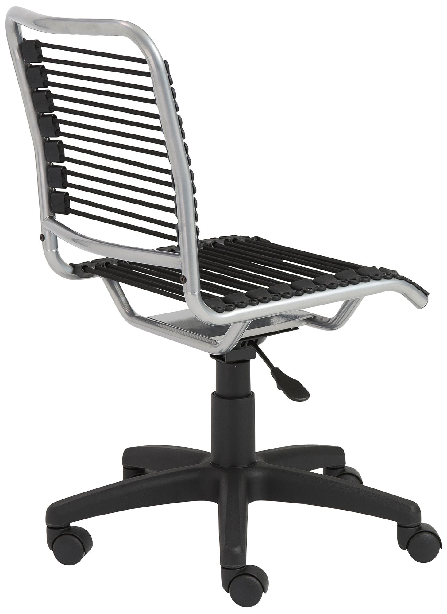 Bungie Low Back Black and Aluminum Adjustable Office Chair in scene