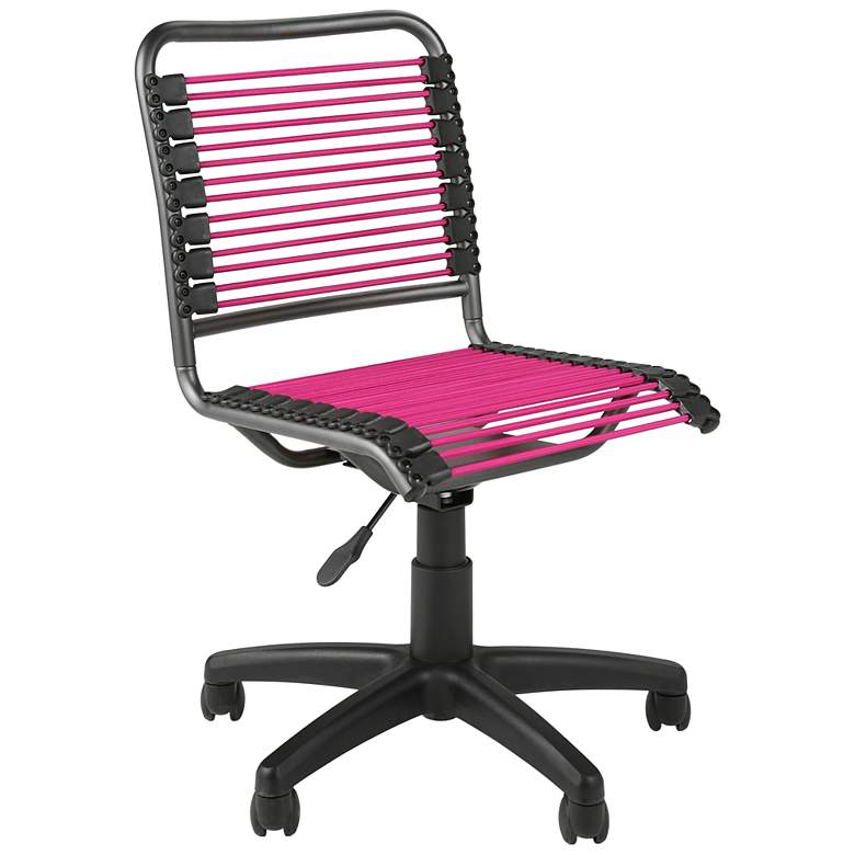 Image 1 Bungie Low-Back Black and Pink Office Chair