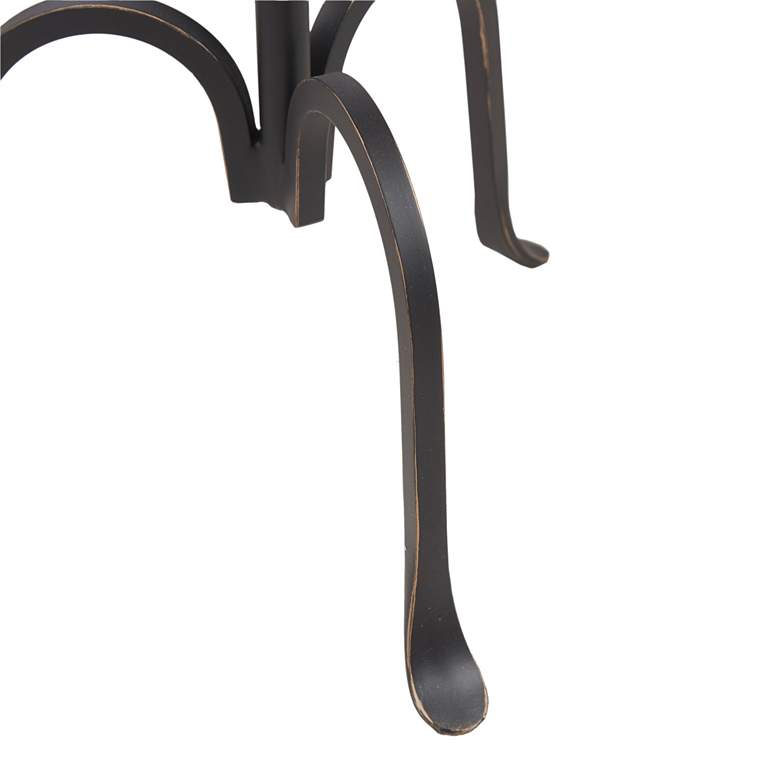 Image 5 Bunker 11 3/4" Wide Black and Marble Round Accent Table more views