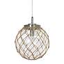 Buoy 12" Wide Brushed Nickel Mini Pendant with Clear Shade in scene