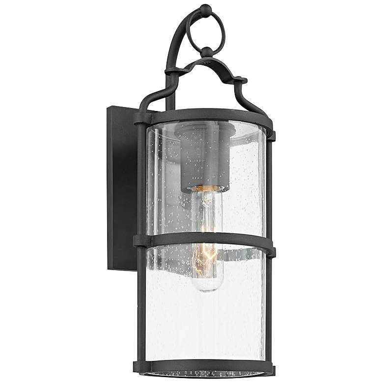 Image 1 Burbank 14" High Textured Black Outdoor Wall Light