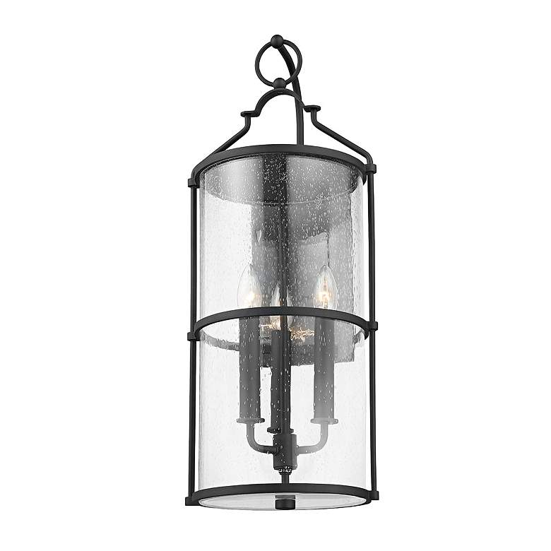 Image 3 Burbank 24 3/4" High Textured Black Outdoor Wall Light