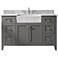 Burbank 54" Wide 2-Door Gray Marble-Top Single Vanity