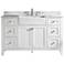 Burbank 54" Wide 2-Door White Marble-Top Single Vanity