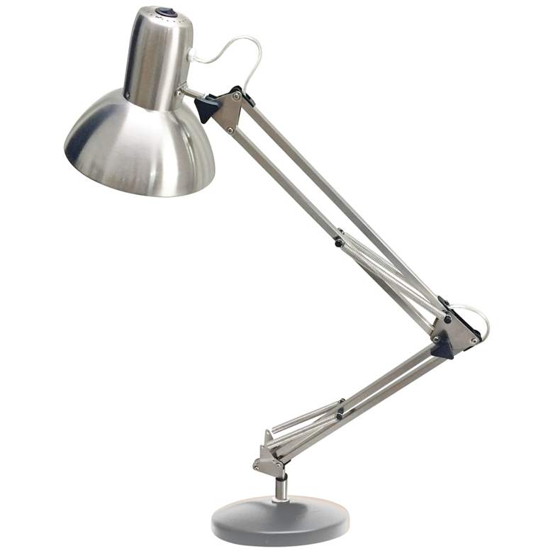 Image 1 Bureau Satin Chrome Adjustable LED Desk Lamp