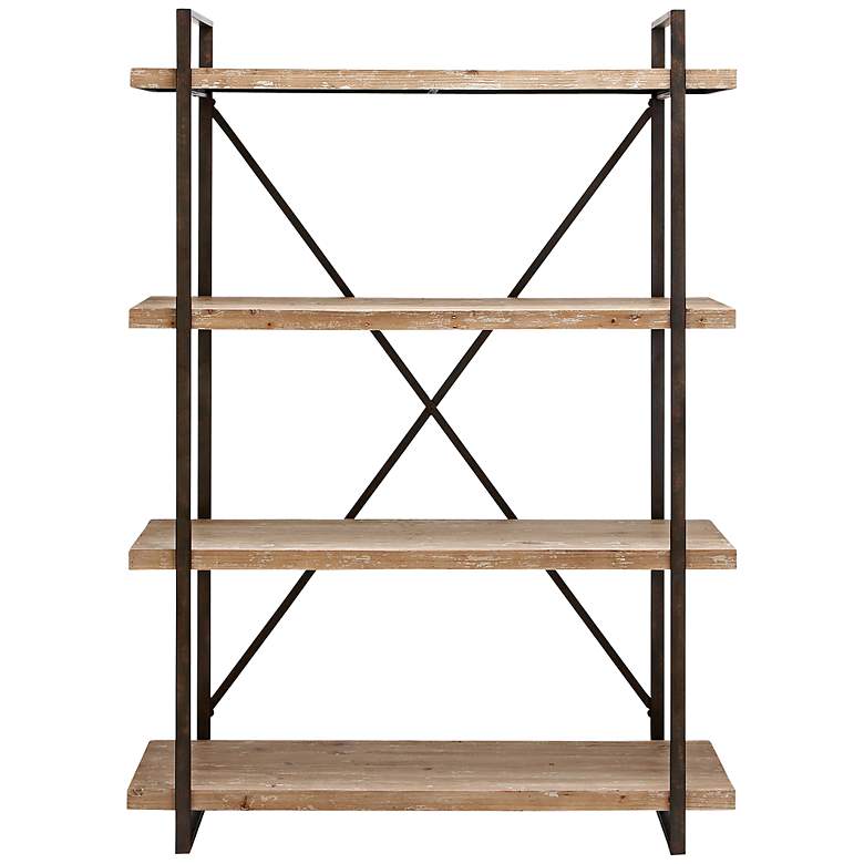 Image 1 Burell Metal and Wood Shelf