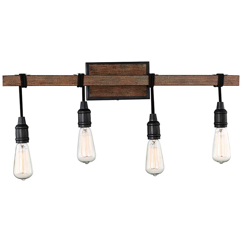 Image 1 Burgess 4-Light Bathroom Vanity Light in Durango