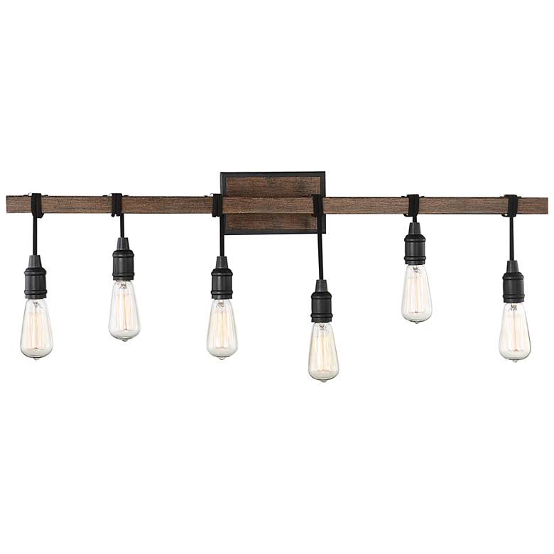 Image 2 Burgess 6-Light Bathroom Vanity Light in Durango