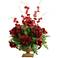 Burgundy Roses Hydrangeas and Orchids 28 1/2"H Faux Flowers