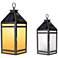 Burk 13" High Black Frosted LED Hanging Light