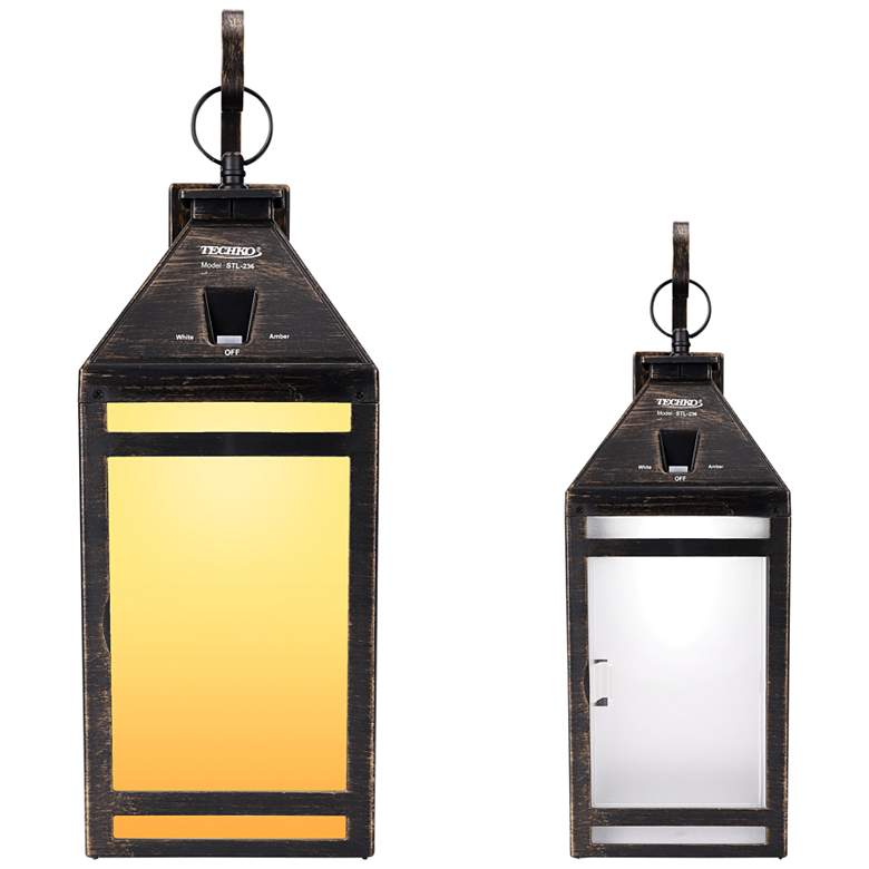 Image 1 Burk 14 1/4" High Black Frosted LED Hanging Light
