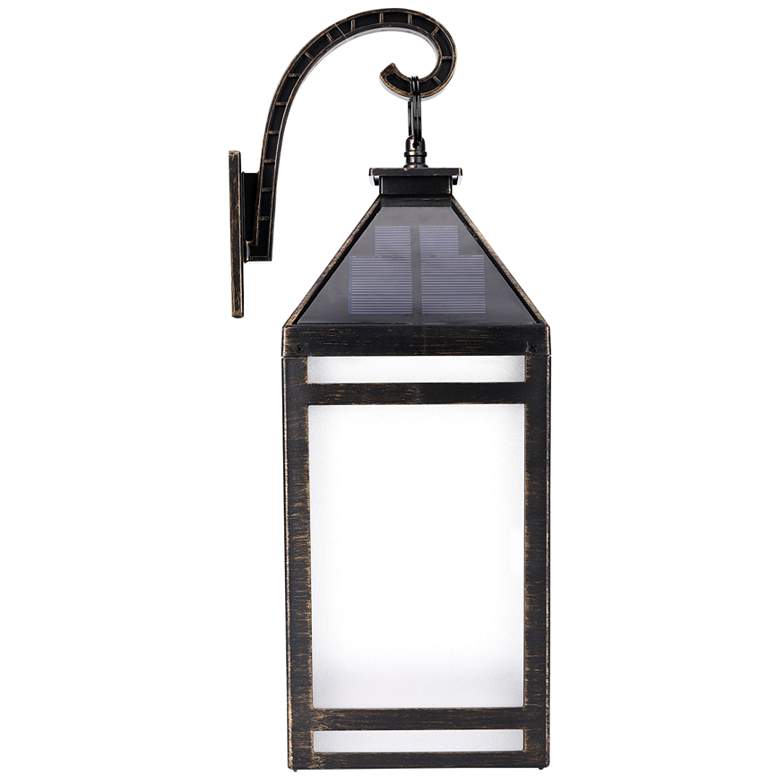 Image 6 Burk 14 1/4 inch High Black Frosted LED Hanging Light more views