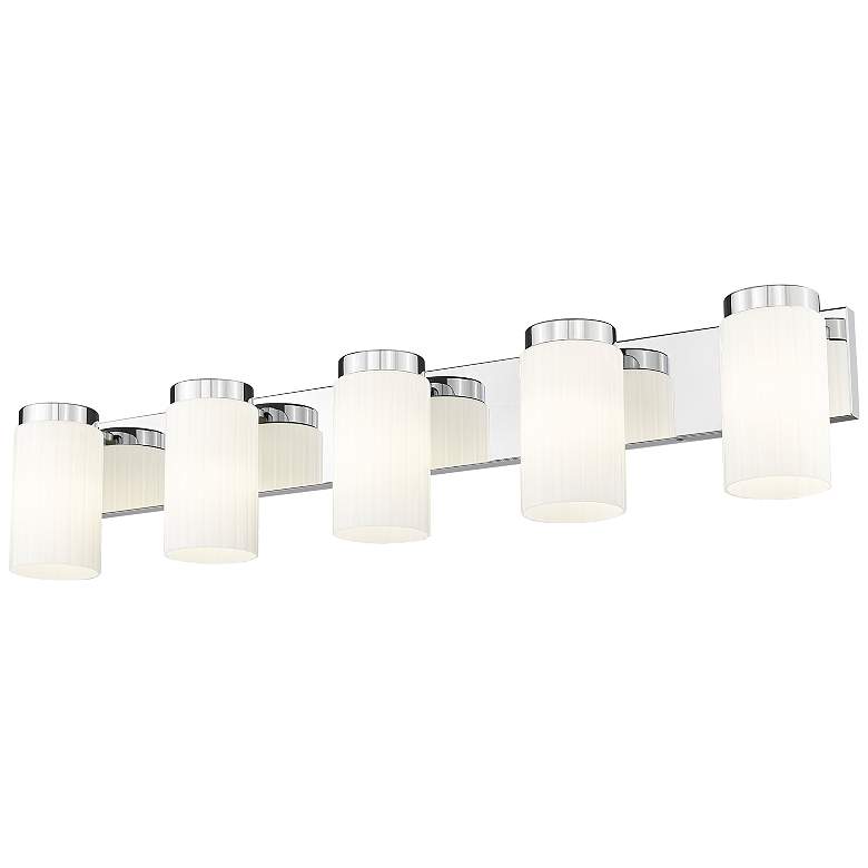 Image 6 Burk 38" Wide Chrome 5-Light Vanity Bath Light more views
