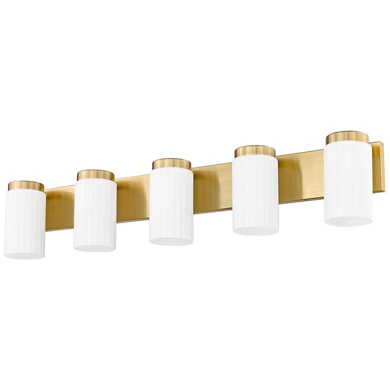 Image 3 Burk 38" Wide Luxe Gold 5-Light Bath Light more views