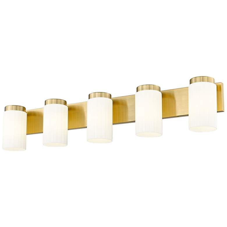 Image 5 Burk 38" Wide Luxe Gold 5-Light Bath Light more views