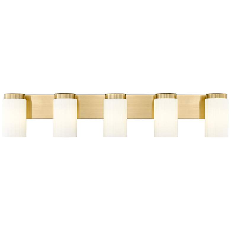 Image 6 Burk 38" Wide Luxe Gold 5-Light Bath Light more views