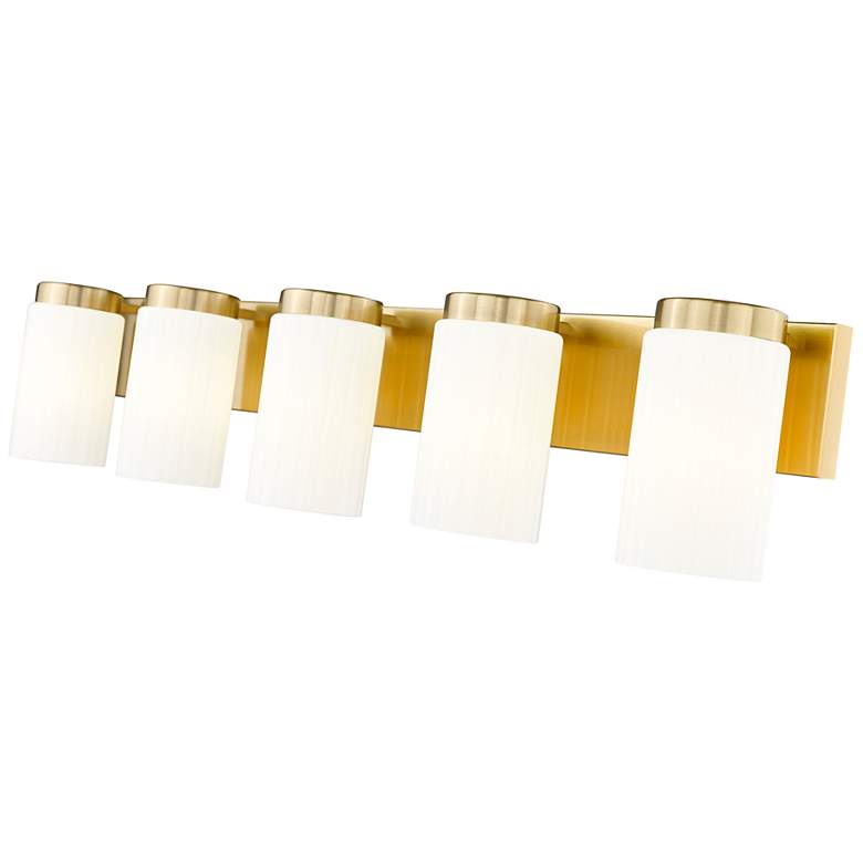 Image 7 Burk 38" Wide Luxe Gold 5-Light Bath Light more views