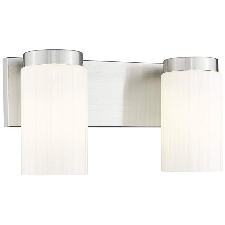 Image 1 Burk by Z-Lite Brushed Nickel 13.75 inch 2 Light Vanity