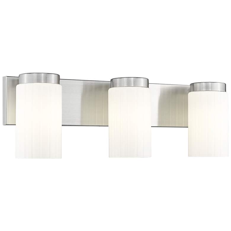 Image 1 Burk by Z-Lite Brushed Nickel 22.5 inch 3 Light Vanity