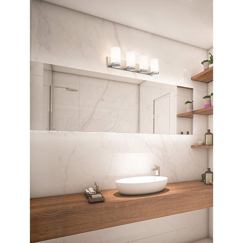 Image 2 Burk by Z-Lite Brushed Nickel 30 inch 4 Light Vanity more views