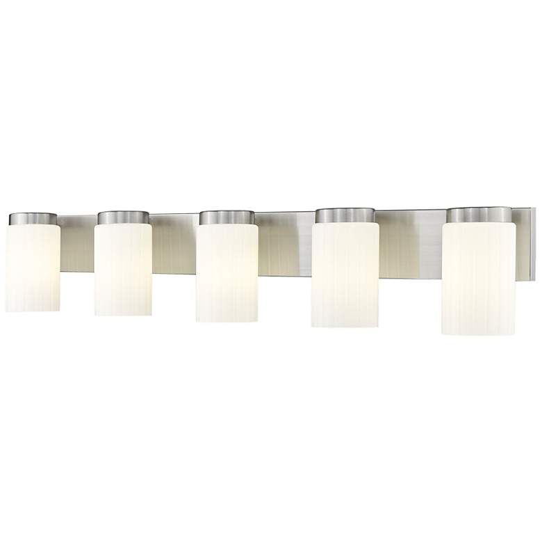 Image 2 Burk by Z-Lite Brushed Nickel 38 inch 5 Light Vanity