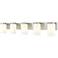Burk by Z-Lite Brushed Nickel 38 inch 5 Light Vanity