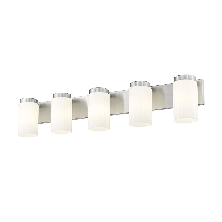 Image 5 Burk by Z-Lite Brushed Nickel 38 inch 5 Light Vanity more views