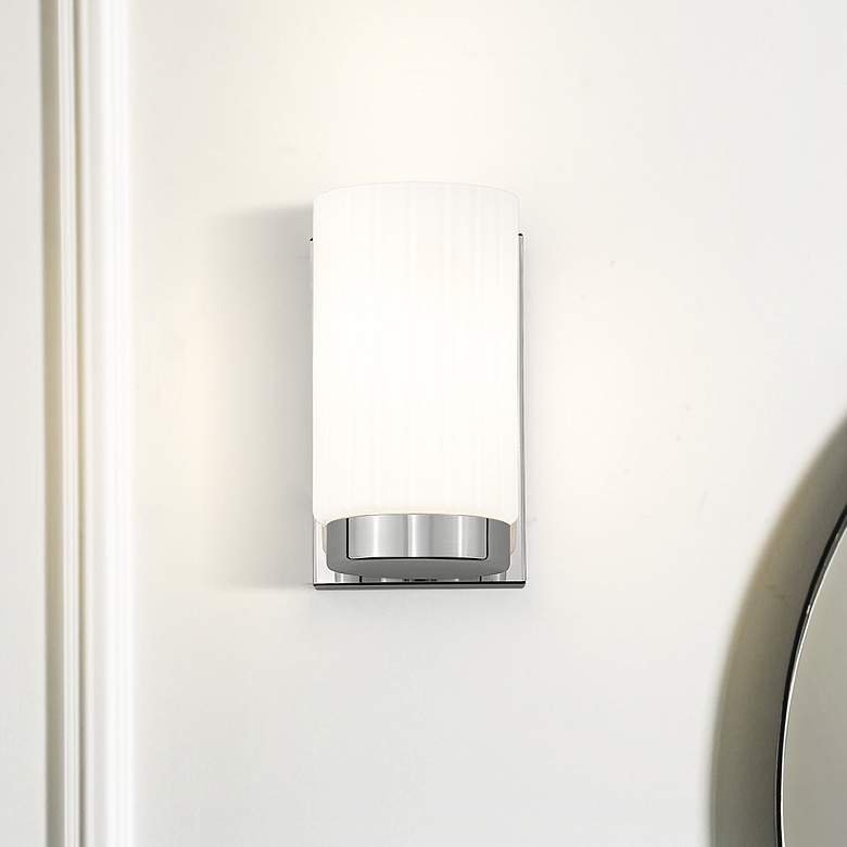 Image 1 Burk by Z-Lite Chrome 4.25 inch 1 Light Wall Sconce