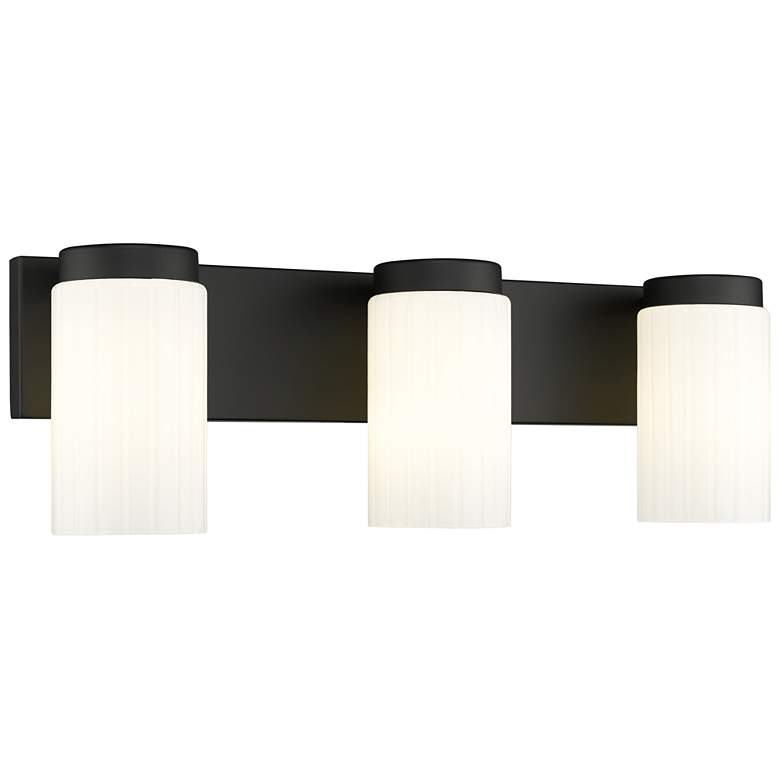 Image 1 Burk by Z-Lite Matte Black 22.5 inch 3 Light Vanity