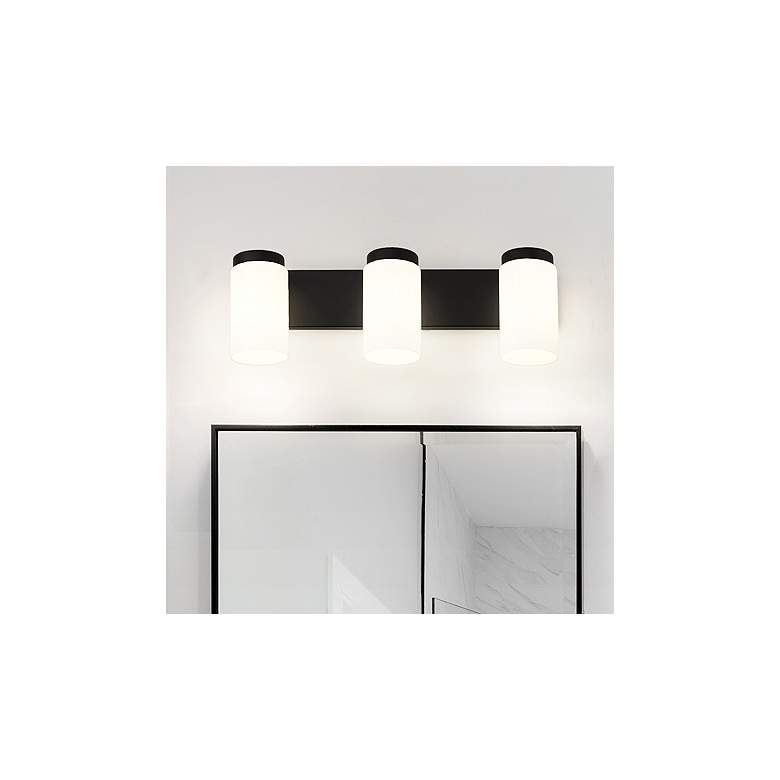 Image 1 Burk by Z-Lite Matte Black 22.5 inch 3 Light Vanity
