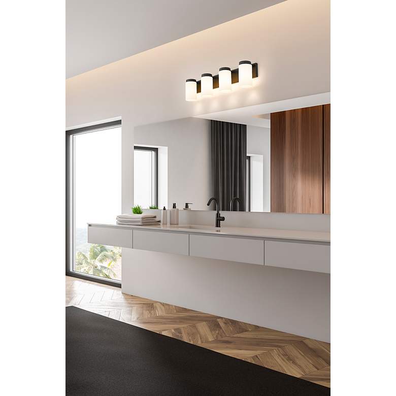 Image 3 Burk by Z-Lite Matte Black 30 inch 4 Light Vanity more views