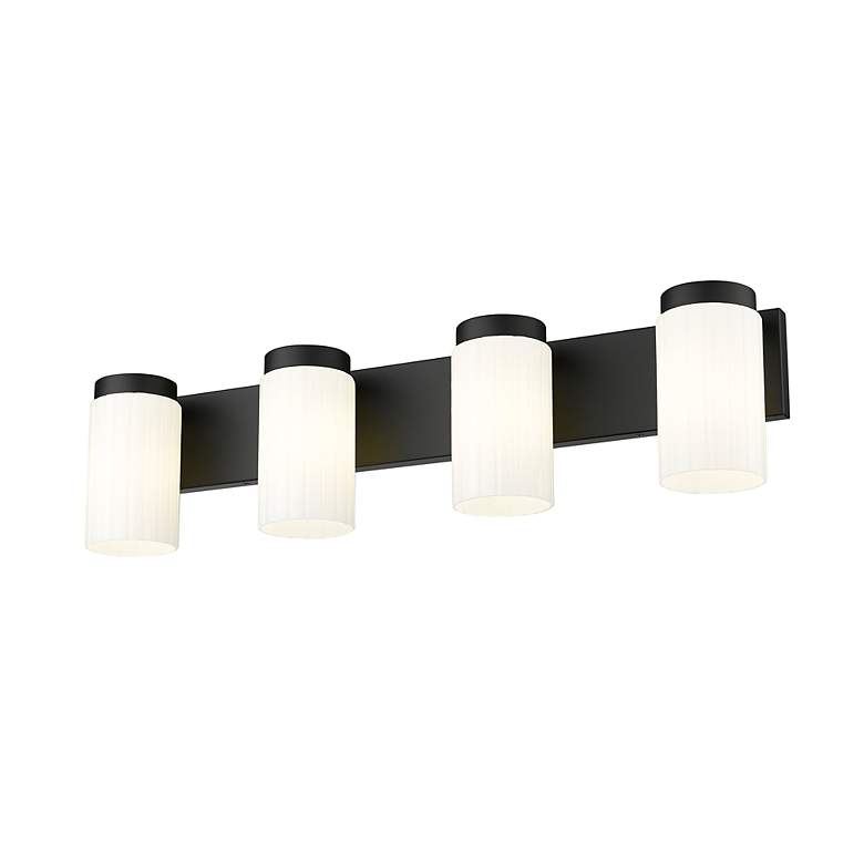 Image 5 Burk by Z-Lite Matte Black 30 inch 4 Light Vanity more views