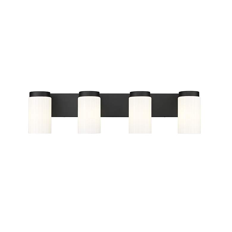 Image 6 Burk by Z-Lite Matte Black 30 inch 4 Light Vanity more views