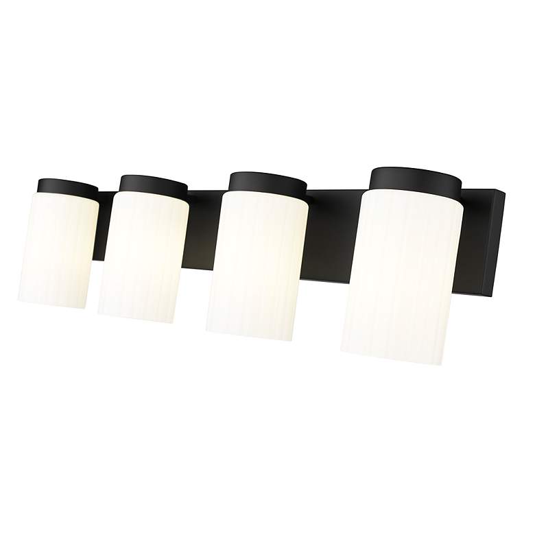 Image 7 Burk by Z-Lite Matte Black 30 inch 4 Light Vanity more views