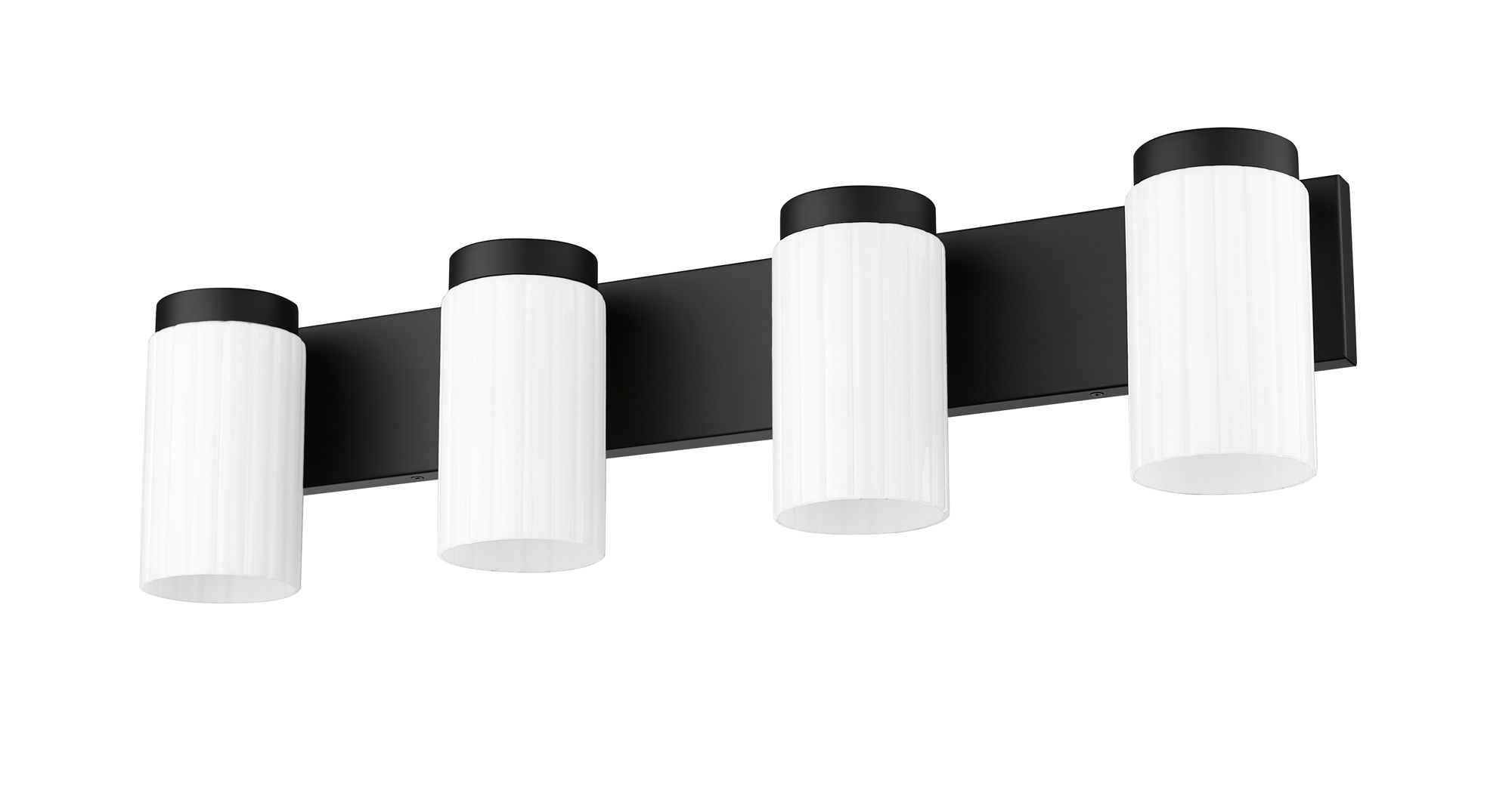 Burk by Z-Lite Matte Black 30 inch 4 Light Vanity