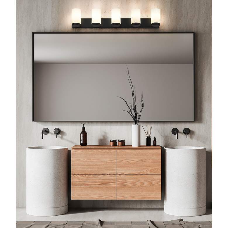 Image 3 Burk by Z-Lite Matte Black 38 inch 5 Light Vanity more views