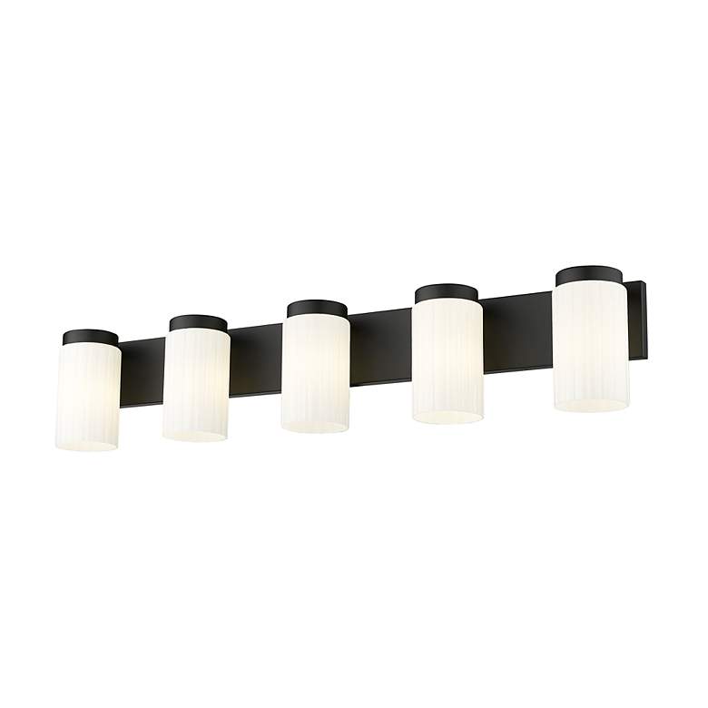Image 5 Burk by Z-Lite Matte Black 38 inch 5 Light Vanity more views