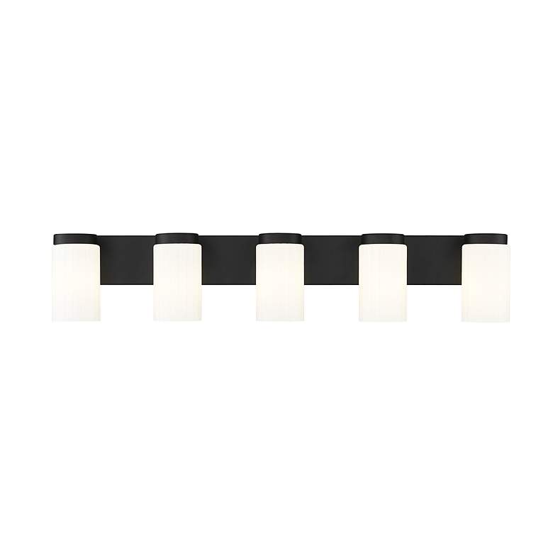Image 6 Burk by Z-Lite Matte Black 38 inch 5 Light Vanity more views