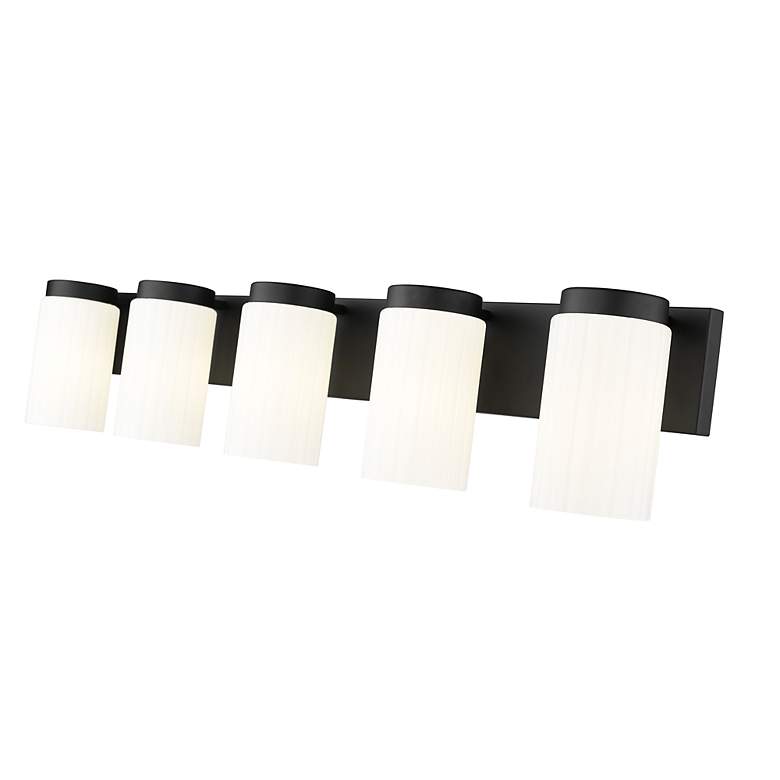 Image 7 Burk by Z-Lite Matte Black 38 inch 5 Light Vanity more views