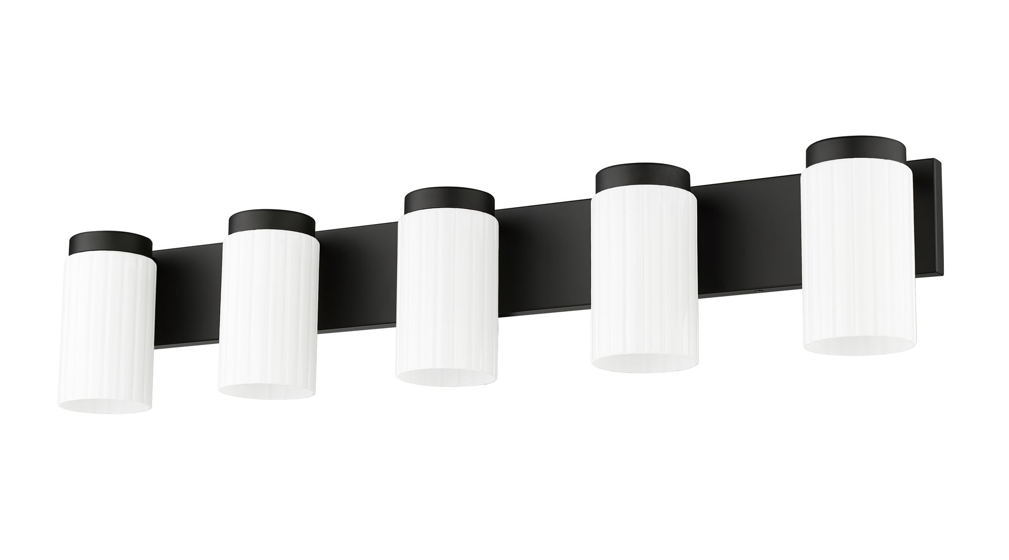 Burk by Z-Lite Matte Black 38 inch 5 Light Vanity