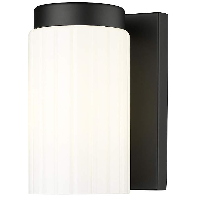 Image 1 Burk by Z-Lite Matte Black 4.25 inch 1 Light Wall Sconce
