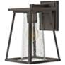 Burke 10 3/4" High Bronze and Clear Glass Outdoor Wall Light