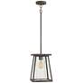 Burke 13" High Bronze and Clear Glass Outdoor Hanging Light