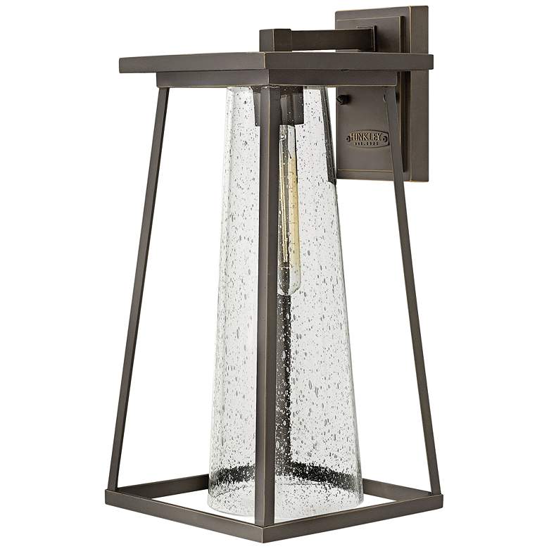 Image 1 Burke 16 3/4 inch High Bronze and Clear Glass Outdoor Wall Light